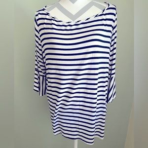 Green Envelope (XL) Black & White Striped with Flutter Sleeves